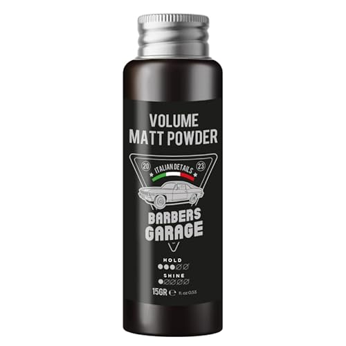 Barbers Garage mattes Haar-Volumenpuder (15g) - Italian Details - Mattes Volumenpuder für Volumen und Halt, auch für Hochsteckfrisuren, ultrafein.