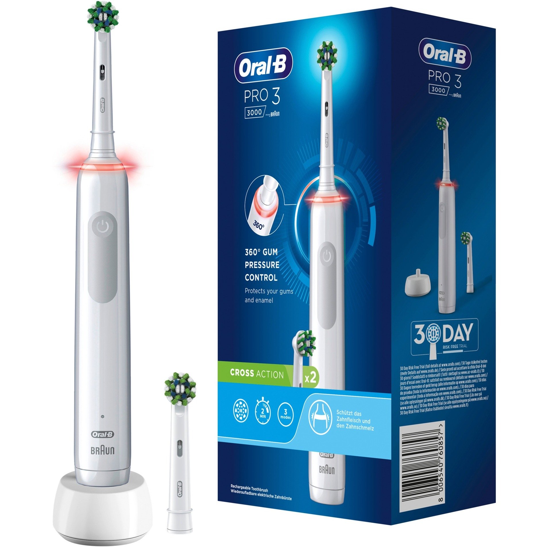 Oral-B Pro 3 3000 CrossAction, Elektrische Zahnbürste