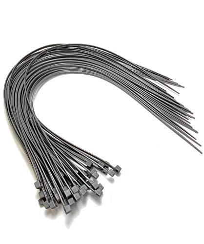 Kabelbinder – 450 mm x 4,8 mm – extra lange Kabelbinder – hochwertige Nylon-Kabelbinder (200, grau)