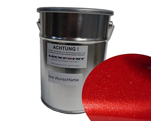 Lackpoint 0,5 Liter Spritzfertigen Wasserbasislack Royal Rot Metallic Autolack