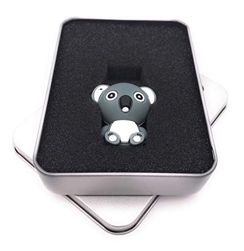 Onwomania Koala Bär niedliches Tier Grau USB Stick in Alu Geschenkbox 64 GB USB 3.0