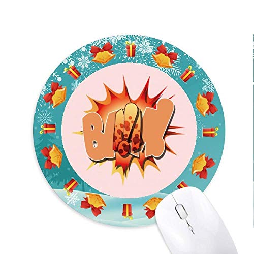 Boom Cartoon Spark Mousepad Round Rubber Mouse Pad Weihnachtsgeschenk