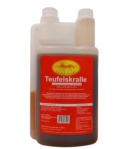 Scheidler horse-direkt Teufelskralle -Liquid- 1 Ltr. Dosierflasche - Naturprodukt für Pferde und Hunde