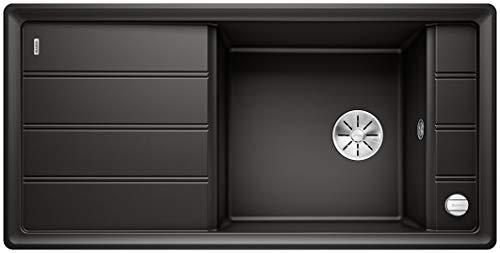 BLANCO FARON XL 6 S – Küchenspüle – Granitspüle aus SILGRANIT für 60 cm breite Unterschränke – Schwarz – 525895