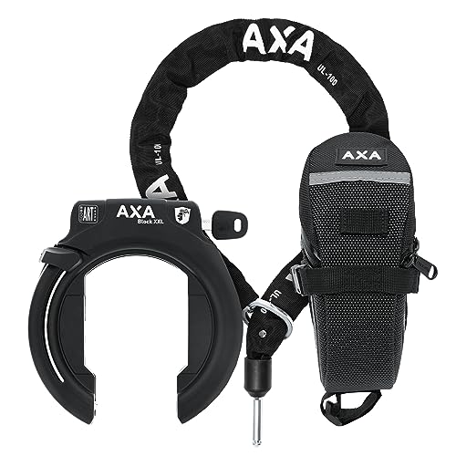 AXA Rahmenschloss Block XXL Set schwarz | Ausführung: für breite Reifen und hohe Felgen