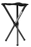 Walkstool - Modell Basic - Schwarz - 3-Beiniger Klapphocker aus Aluminium - Sitzhöhe 50 cm - Klapphocker Faltbar, Belastbar mit 150 kg - Hergestellt in Schweden