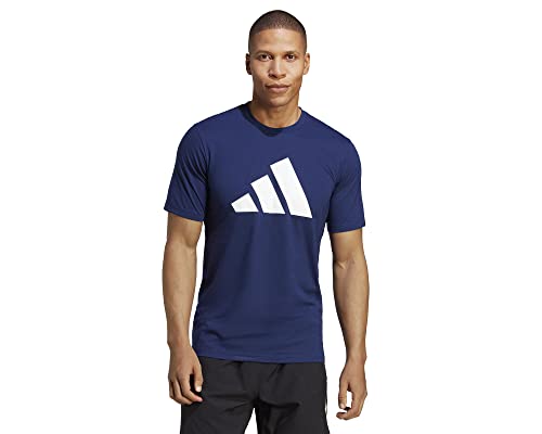Adidas Herren T-Shirt (Short Sleeve) Tr-Es Fr Logo T, Dark Blue/White, IB8275, ST