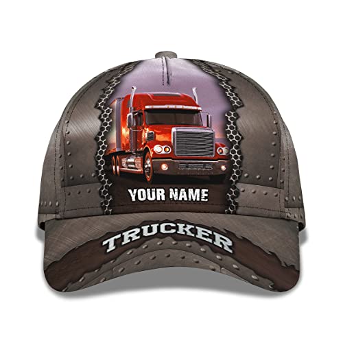 831 Herren Damen Baseball Kappen Atmungsaktiv Baseball Cap Leicht Baseballkappe Für Sport Draussen Reisen Semi-LKW-Traktor-Fernlastfahrer-Muster