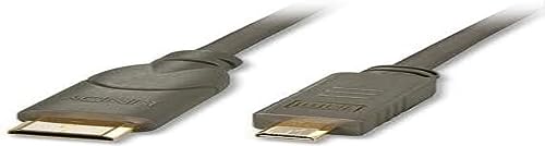 LINDY HDMI Anschlusskabel [1x HDMI-Stecker C Mini - 1x HDMI-Stecker D Micro] 1 m Grau-Silber