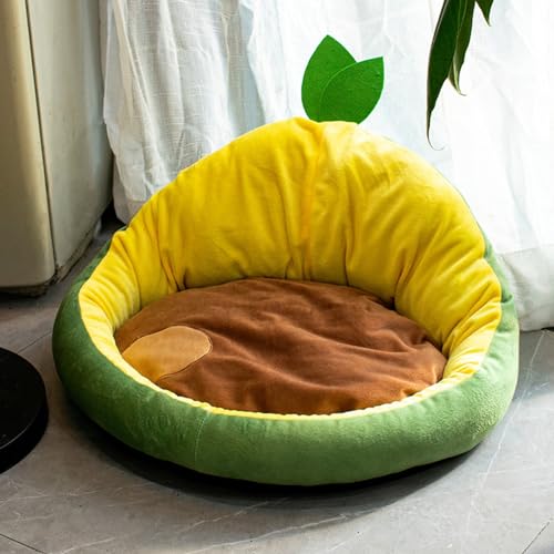 Schlafplätze & Möbel für Hunde, Beruhigendes Katzenbett mit Abnehmbarem Bezug, Waschbar, Warme Couch (Color : Green)