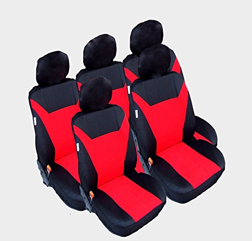 5x Sitze Auto Sitzbezug Sitzbezüge Schonbezüge Schonbezug Set Rot