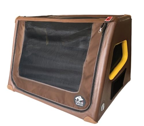 SUPwave Tami - Hundetransportbox aufblasbar Tragebox Transportbox Hundebox Reisebox Autotransportbox Kofferraumbox Gitterbox Käfig Hund Box Dogbox Inflatable inkl. Dog-Vital Bio-Hundekeks (XL)
