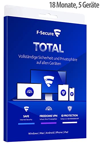 F-Secure Sof Total 18 Monate f 5 Ger.VPN+ID P.