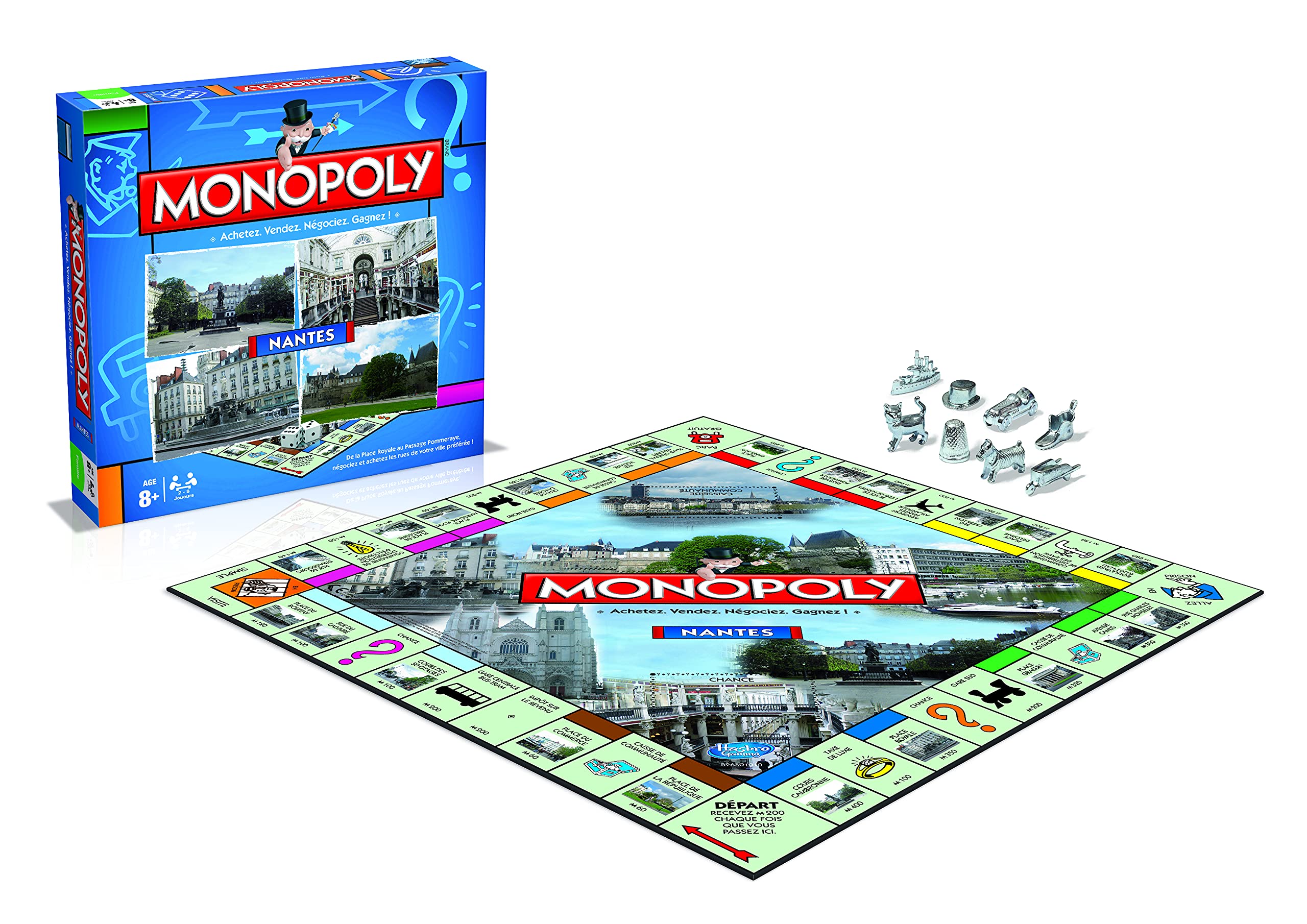Winning Moves – Gesellschaftsspiel – Monopoly – Städte (französisch)
