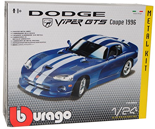 Bburago Dodge Viper GTS Coupe Blau 1992-2002 1.Generation Bausatz Kit 1/24 Modell Auto mit individiuellem Wunschkennzeichen
