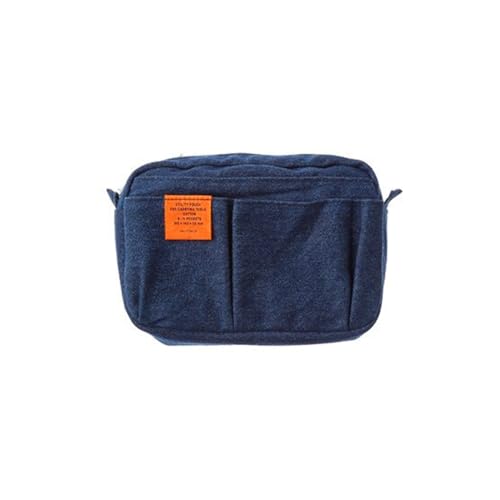 DELFONICS] Innentragetasche Denim Pouch Case Bag in Bag Größe S 500095 dunkelblau