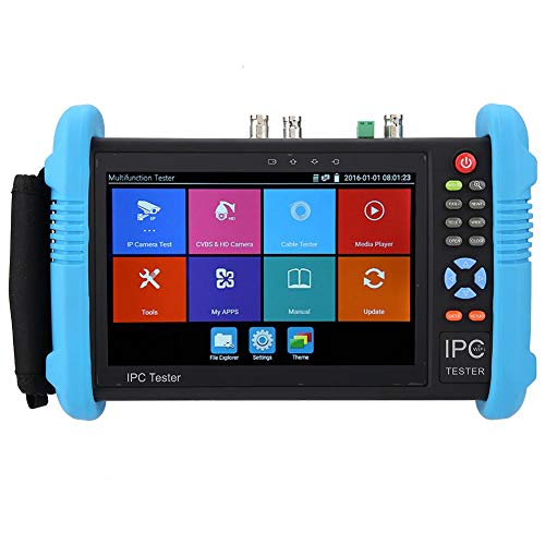 IP Kamera Tester 1080P CCTV Tester HDMI Tester mit 7 Zoll IPS Touchscreen CCTV CVBS Analog Tester mit POE/WIFI/8G-TF-Karte/HDMI-Ausgang/RJ45 TDR/Dual Window Test/Firmware(IPC-9800ADHS Plus)