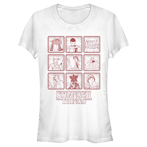 Stranger Things Damen Season One Line Short Sleeve T-shirt, Weiß, XL