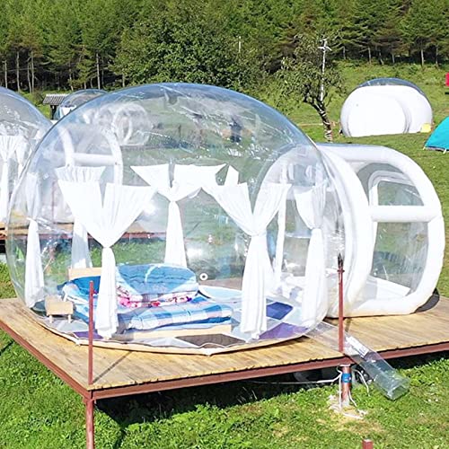 Aufblasbares klares Blasenzelt – aufblasbares, vollständig transparentes Panorama-Kuppelzelt, aufblasbares Blasen-Iglu-Zelt für den Außenbereich, perfekt für Festival-Dekoration, Werbeveranstaltung,