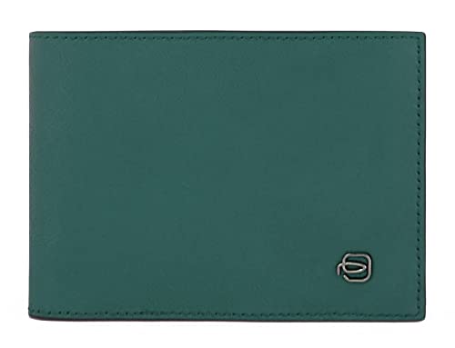 Piquadro Black Square Wallet with Coin Pocket Verde 3