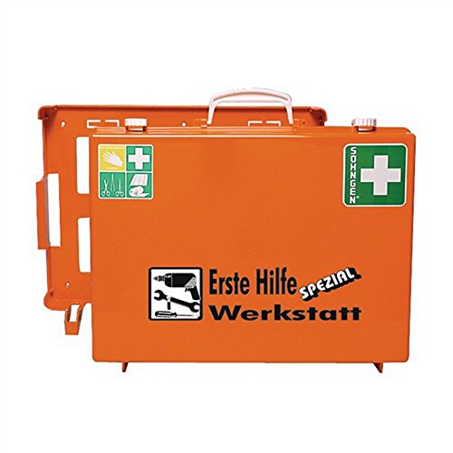 Söhngen Erste Hilfe Koffer MT-CD Werkstatt (mit Füllung, mit Wandhalterung, Koffer aus ABS Kunststoff) 0360111