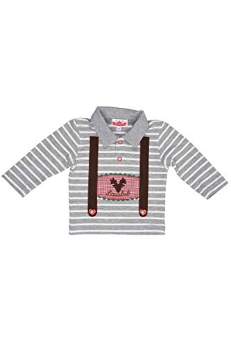 P. Eisenherz Trachten Baby Poloshirt - Lausbub - grau