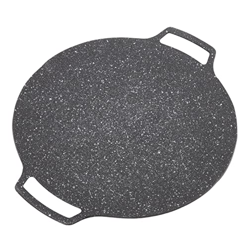 FOUF Stovetop Korean BBQ Antihaft-Grillpfanne, Antihaft-Induktionsherd-Grillplatte, Küche Koreanischer BBQ-Grill Antihaft-Grillpfanne Wärmeisolierung für Heim- und Outdoor-Öfen(Gas Type 33cm)