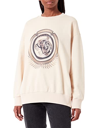Just Cavalli Damen Sweatshirt, 108 Ivory Cream, S