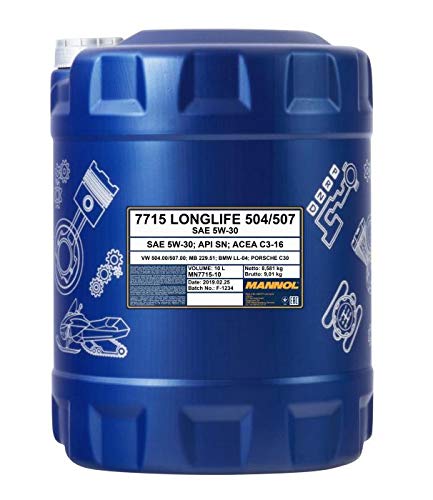 1 x 10 Liter, MANNOL 7715 5W-30 Norm 504.00 507.00 229.51 Longlife C3 DPF
