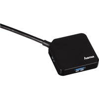 Hama 4-Port USB-3.0 Hub (kompatibel auch mit Windows 10) schwarz