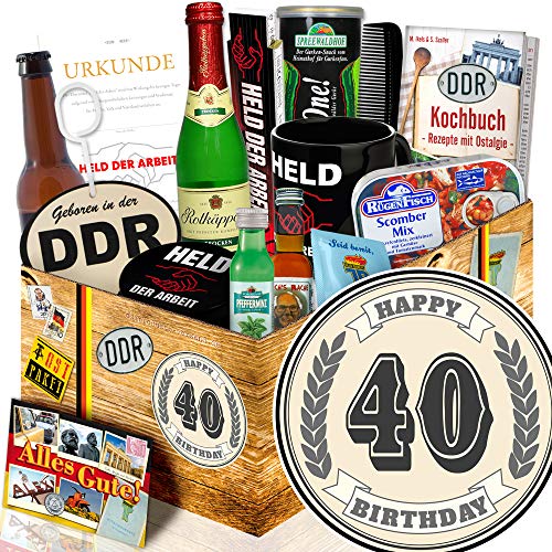 40. Geburtstag - Ideen Geburtstagsgeschenk Freund - Männer Ostpaket