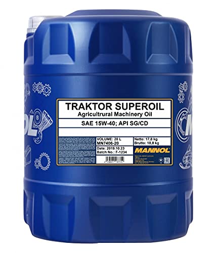 MANNOL 1 x 20L Traktor Superoil API CD/Universal-oel fuer aeltere Fahrzeuge