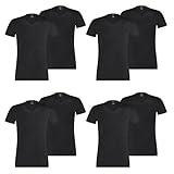 PUMA 8 er Pack Basic V Neck T-Shirt Men Herren Unterhemd V-Ausschnitt, Farbe:200 - Black, Bekleidungsgröße:S