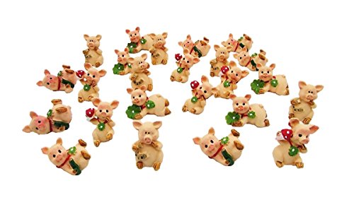 48 Glücksschweine Mini Schweinchen lustige Glücksbringer Tischdeko Gastgeschenk