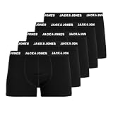 JACK & JONES Herren Unterhosen Shorts Boxershorts Trunks 5er Pack, Farbe:Schwarz, Wäschegröße:S, Artikel:- Black