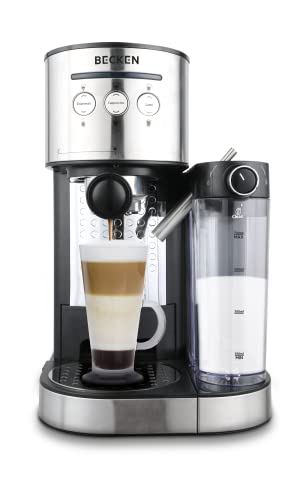 Becken Multifunktionaler Espresso, Druck 15 bar, Kapazität 1,2 l, 1400 W, Oberfläche aus Edelstahl