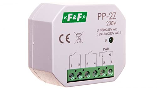 Elektromagnetische Relais 2Z 16A 100-265V AC PP-2Z-230V f&f 5908312598558