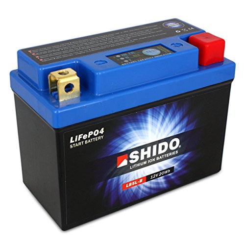 Batterie Shido Lithium LB5L-B / YB5L-B, 12V/5AH (Maße: 121x61x131) für Piaggio / Vespa Sfera 80 (> 03/1994) Baujahr 1996