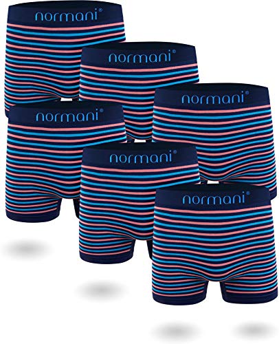 normani 6 oder 12 Mikrofaser-Unterhosen für Herren | atmungsaktive Sport-Funktions-Unterwäsche | Boxershorts | Retroshorts für Männer (Gr. S-3XL) Farbe 6 x Blau/Pink Größe S/M
