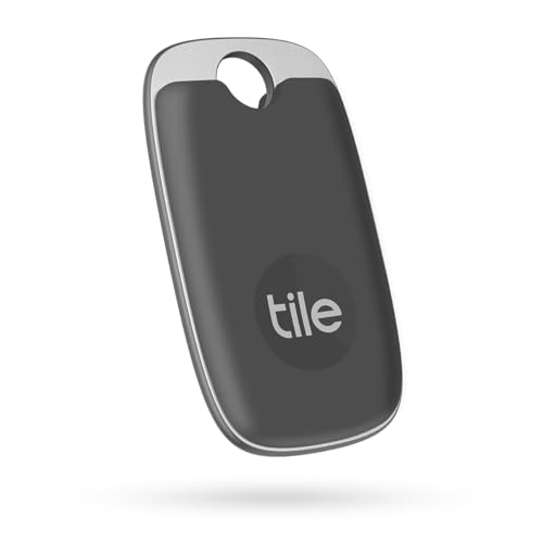 Tile Pro (2022) Bluetooth Schlüsselfinder, 1er Pack, 120m Reichweite, inkl. Community Suchfunktion, iOS und Android App, kompatibel mit Alexa und Google Home, grau
