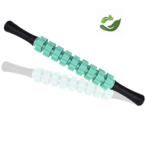 FLY FLU Muskel-Massagestab Gear Sport Muscle Roller Stick - Tiefe Muskel Fitness Entspannung Sport Roller Yoga Stick Faszienstab （Muskel-Massagestab）,Blue