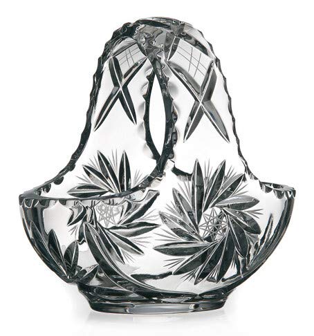 CRISTALICA Glaskorb Schleuderstern 12cm Körbchen Pralinenschale Ostern Bleikristallglas