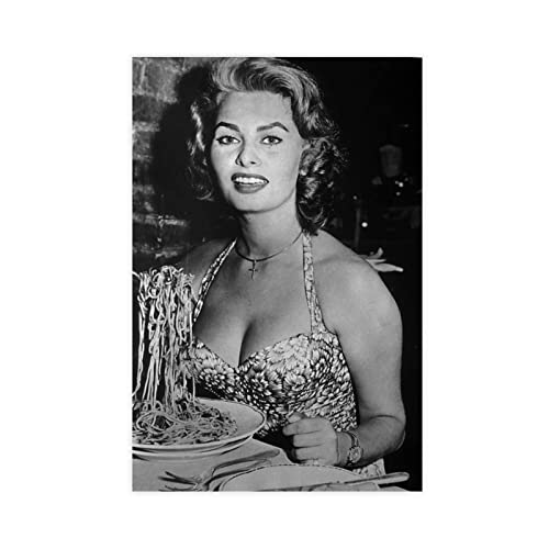 XXJDSK Druck Auf Leinwand Schauspielerin Sophia Loren 16 Leinwand für Wohnzimmer Schlafzimmer Dekoration 60X90cm Kein Rahmen