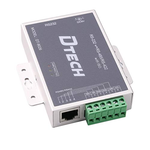 DTech Active Isolated RS232 auf RS485 RS422 Konverter mit RJ45 Serial Port Terminal Board Power Adapter DB9 Kabel optische Isolation Schutz 2,5 kV