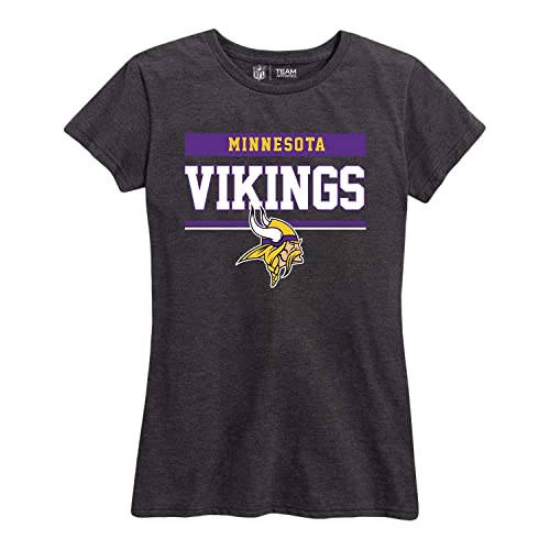 NFL Damen T-Shirt, Minnesota Vikings, lockere Passform, Fußballbekleidung, ohne Etikett, Schwarz, Größe L (US)