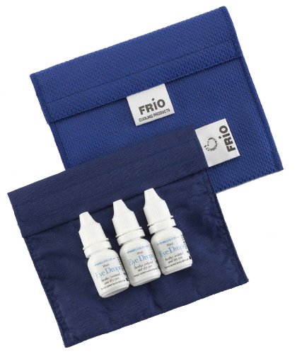 FRIO Kühltasche für Insulin - Glaukom, 14 x 12cm, blau - KEIN Eispack oder Batterien nötig, für Augentropfen in Standardgröße (bis zu 10 ml) oder Flaschen, ABER KEIN PEN!