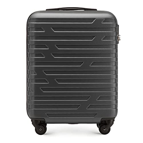 WITTCHEN Koffer – Handgepäck | hartschalen, Material: ABS | hochwertiger und Stabiler | Grau | 38 L | 54x39x23 cm