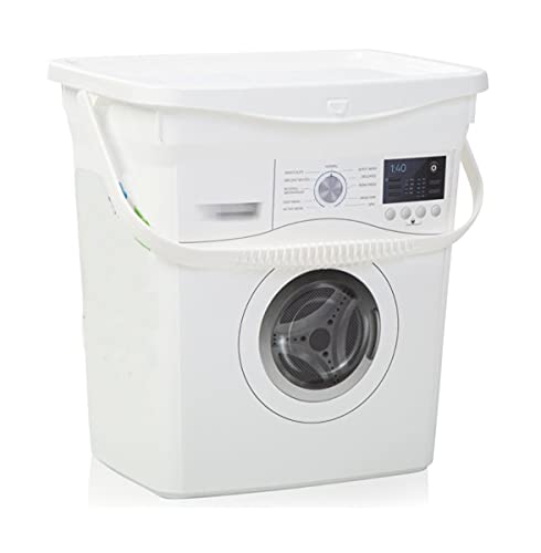 Wäschekorb Aufbewahrung Geschirrspüler Tablettenbehälter 6L Waschpulver Aufbewahrung Kunststoffbehälter mit Deckel Waschmittelbox