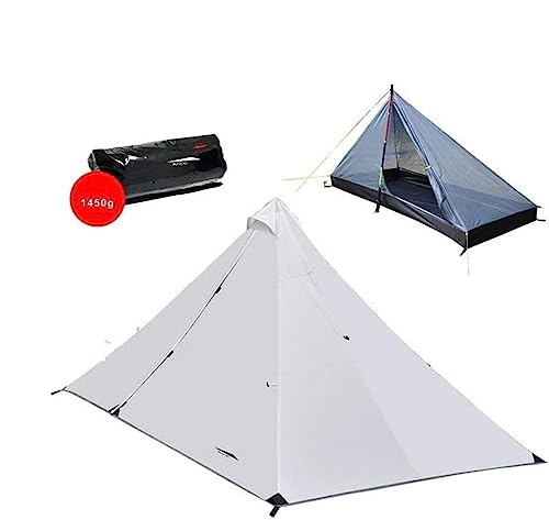 TentHome Keine Stange Ultralight Campingzelt wasserdicht Trekkingzelt Kompakt 1 Person Zelt Wandern Biwaksack Einmannzelt doppelwandiges Zelt Minipack