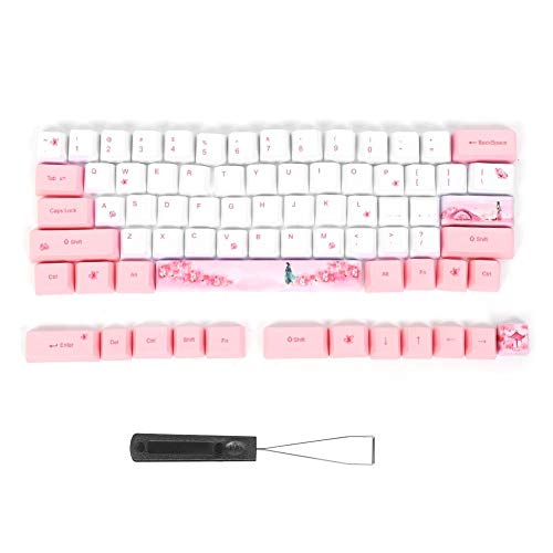 Goshyda PBT Keycap, 73PCs Keycap Mechanisches Tastaturzubehör Langlebig Hilft bei der Verwendung eines solchen Keyboard-Keycaps für(6064 Girls)
